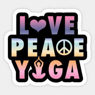 Yoga - Love Peace Yoga Sticker